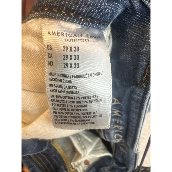 American Eagle Men's Jeans Denim Air Flex 360 Skinny W29 L30 Stretch Distressed - Picture 8 of 8